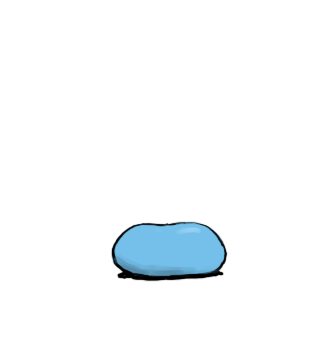 Animated bouncing blue ball